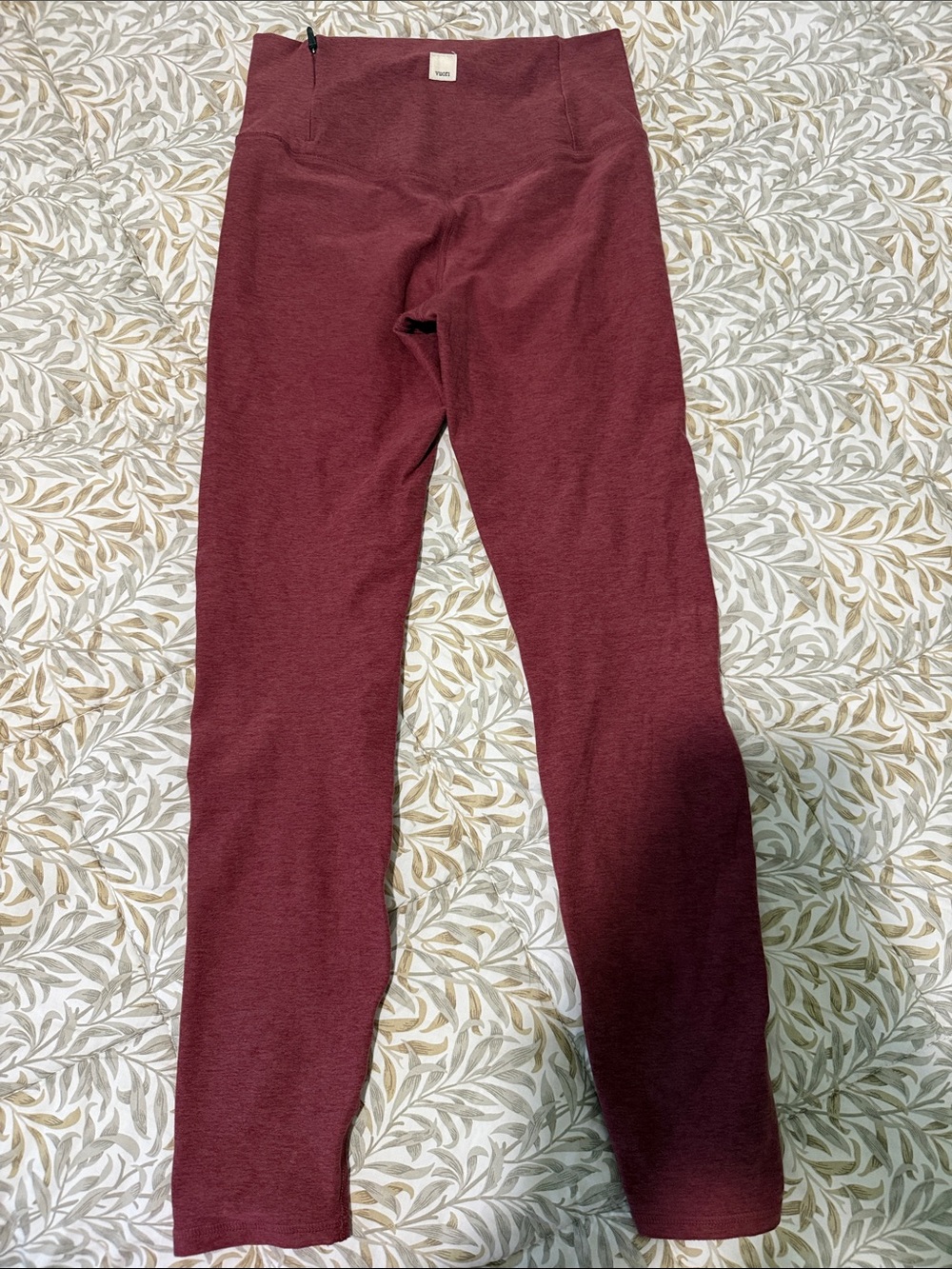 Vuori Maroon High-Rise Stretch Leggings
